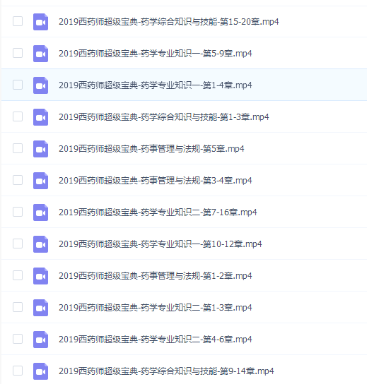 2019西药师超级宝典