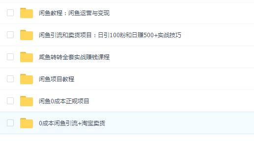 闲鱼项目运营与变现高级VIP课程