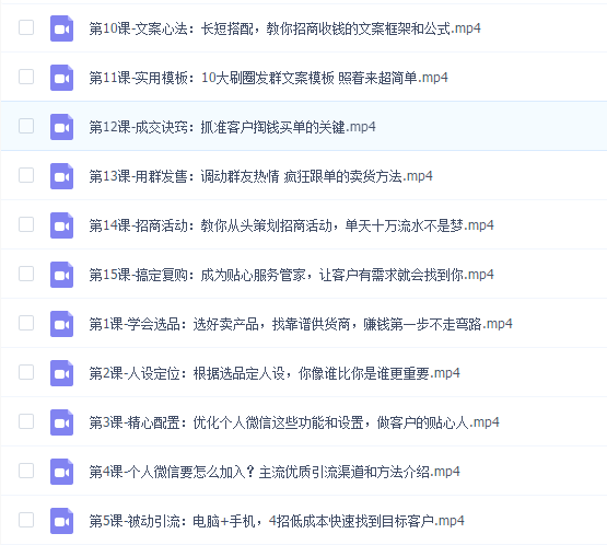 15堂私域流量赚钱指南:让你的个人微信变成提款机(完结)