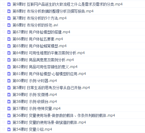 萝卜学院:产品经理实战训练营课程(67课)
