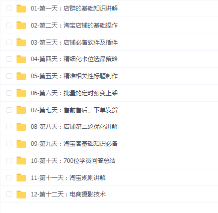 2019无货源淘宝店群视频教程+软件精细化管理课程