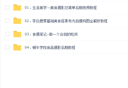 美食摄影四合一系统教程(李白鹿蜗牛等)