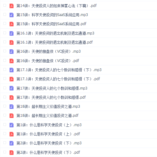 刘小鹰·科学天使投资18讲