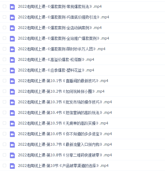 《拼多多名师线上领跑28天》2022全新线上超级爆款运营方向【第七期】43节课