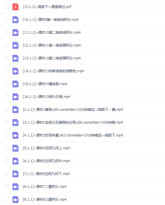 【高等数学下】高等数学下期末考试不挂科期末突击课