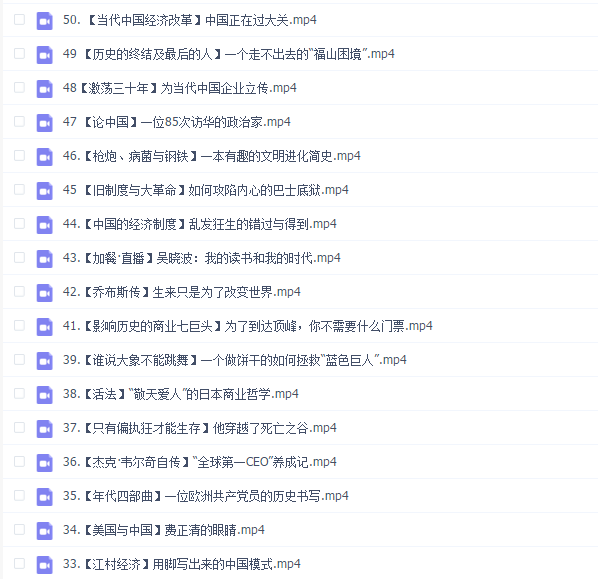 吴晓波:影响商业的50本书(音频版,视频版,文本版)