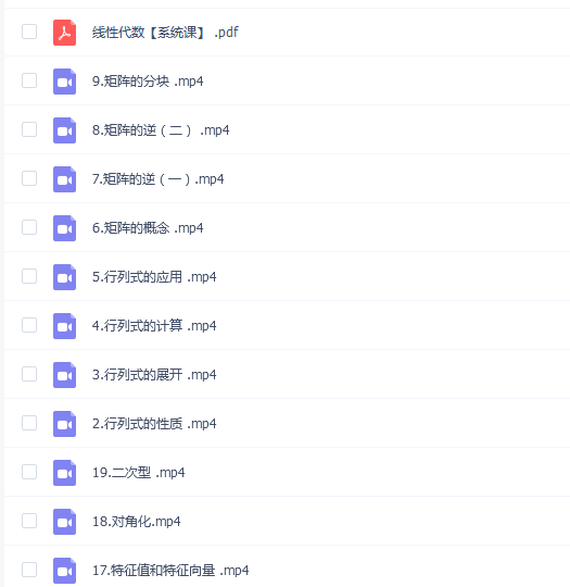 【线性代数】线性代数高分系统班不挂科期末考试突击课程