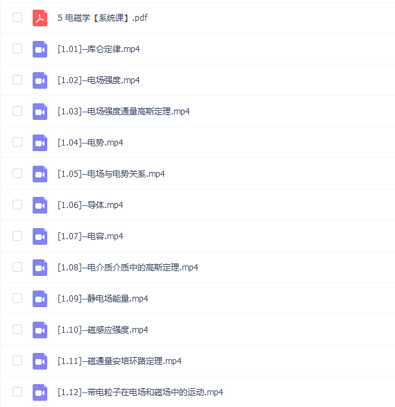 【电磁学】电磁学系统课不挂科期末考试突击课程