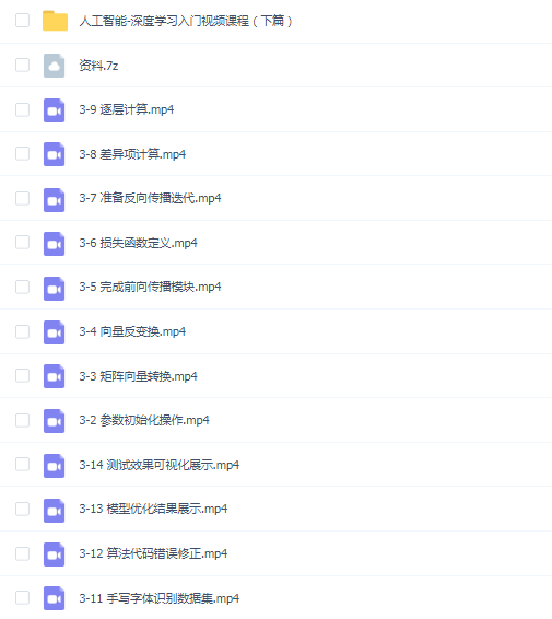 人工智能深度学习入门视频课程(上下篇)