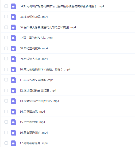 不负芳华,花卉摄影技法完全宝典后期课程,主讲:葛宏军老师