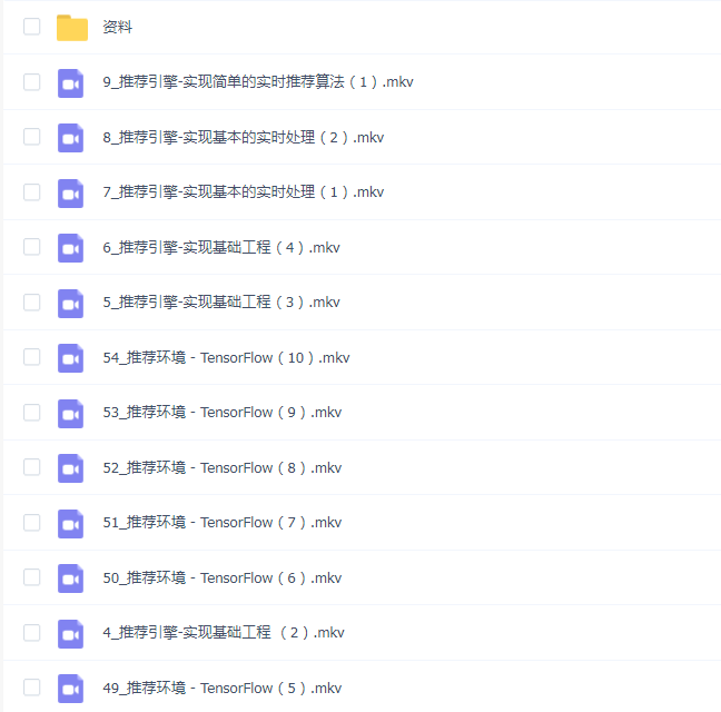 慕课AI学院-推荐系统算法