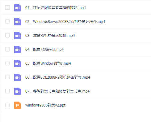 韩立刚门徒级课程第七阶段:WindowsServer2008R2和SQLServer2008R2实现双机热备群集视频课程
