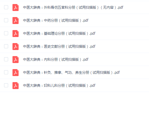 中医大辞典(全七卷)(扫描版)PDF