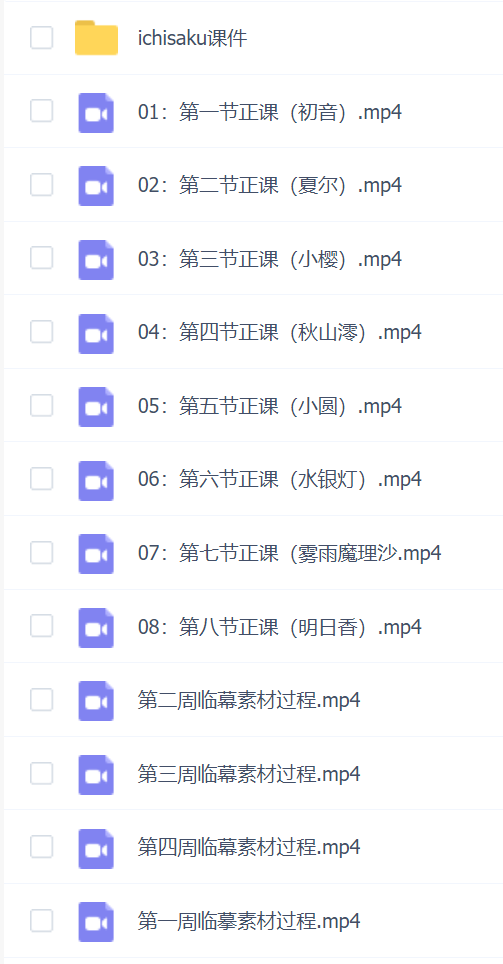ichisaku日系Q版团练第1期