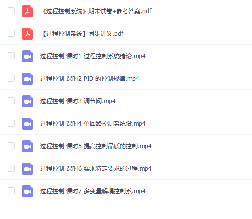 【过程控制系统】过程控制系统速成期末考试不挂科期末突击课