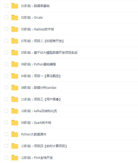 2024年9月黑马就业班python+大数据开发